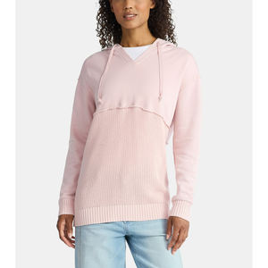 Sweat-shirts à capuche pour femmes, vêtements d'hiver tendance, polaire épais et chaud, coupe ample, logo personnalisé, directement de l'usine - Product Image 2