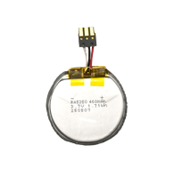 Batterie Polymère Ronde 3.7V 460mAh Direct Usine, Silicium Carbone, 1000 Cycles, pour Appareils Portables, AR, IoT, Médicaux et Audio Intelligents