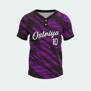 Nueva Camiseta de Béisbol Personalizada de Moda, Transpirable, con Dos Botones, Ropa de Softbol Estampada en Venta - Product Image 3