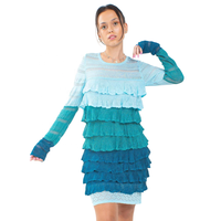 Robe crayon en maille style décontracté avec col polo jupe à un bouton taille haute-sexy et à la mode