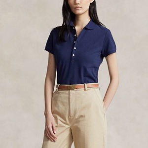 Polo de algodón 100% con logotipo personalizado OEM/ODM para mujer, ropa informal de verano transpirable de alta calidad, Polo de estilo único para mujer - Product Image 3