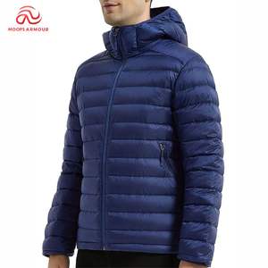 แจ็กเก็ตกันน้ำของผู้ชายแจ็คเก็ตแบบมีซิปมีฮู้ดถอดออกได้เสื้อแจ็กเก็ตแบบมีซิปลายพรางฟองสำหรับฤดูหนาว - Product Image 1