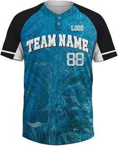 100% โพลีเอสเตอร์แบบกำหนดเองพิมพ์ลายเสื้อซอฟต์บอลระบายอากาศได้ดีโลโก้ที่กำหนดเองและชื่อทีม - Product Image 6