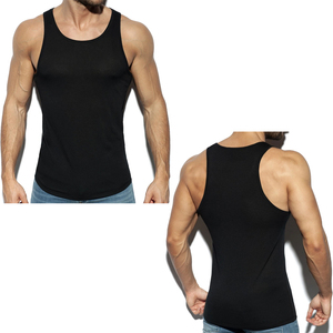 Camiseta sin mangas de gimnasio de secado rápido para hombres para entrenamientos de verano Tejido deportivo de punto Servicios OEM incluidos - Product Image 2