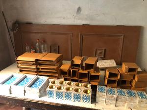 กล่องเครื่องประดับเรซิ่นงานฝีมืออินเดีย ฝังกระดูกไม้ ลายเพ้นท์มือ รุ่นอู๊ด บาคูร์ ที่ใส่เทียนสำหรับตกแต่งงานแต่งงาน - Product Image 3