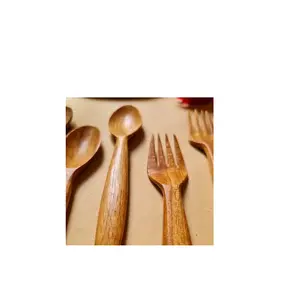 Top người bán muỗng và nĩa đặt gỗ xử lý công cụ nhà bếp muỗng nĩa phục vụ công cụ đồ dùng gia đình nhà bếp sử dụng để bán