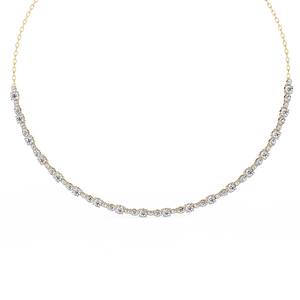 Hermoso Collar de Oro de 18K para Mujer con Diamantes Cultivados en Laboratorio - Product Image 1