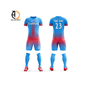 Hot Selling <b>Blue</b> Sublimation Soccer Wear Kits High Quality Football Uniform - Product Image 2