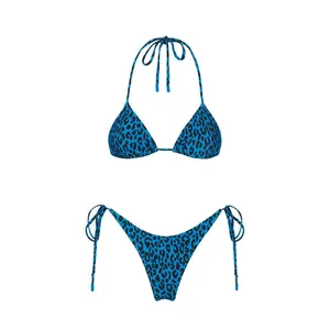 Nouveau Bikini personnalisé croix contraste couleur Bikini maillots de bain pour femmes maillots de bain fendus Sexy jeunes filles chaudes japonaises Sexy Bikini