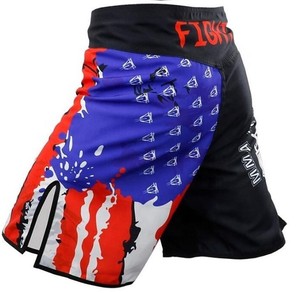 High Quality Custom MMA <b>Shorts</b> Full Sublimation USA Flag Durable Polyester <b>Grappling</b> BJJ Fight <b>Shorts</b> Custom Martial Arts Wear - Product Image 4