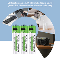 Batterie Lithium-Ion Rechargeable Type-C Haute Capacité Batterie AA&AAA pour Télécommande, Souris, Jouets Électriques