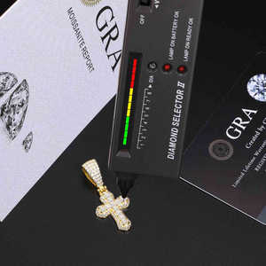 Venta caliente 925 plata esterlina moissanita Cruz colgante alta calidad joyería de moda fábrica al por mayor regalo perfecto Idea - Product Image 5