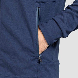 Sweat à capuche personnalisé pour hommes en coton et en molleton avec longue poche zippée production en usine en gros pour les particuliers - Product Image 5