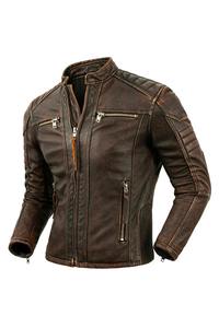 Chaqueta de cuero genuino de edición limitada para hombre, talla estadounidense, cuero de cordero con apliques, bordado de diamantes, la mejor moda de alta calidad - Product Image 4