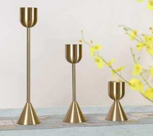 Brass Gold Candlestick <b>Holder</b> Set Of 3 <b>Taper</b> <b>Candle</b> Stand Handmade Decorative Stand for Best Manufacturing In Wholesale Price - Product Image 4