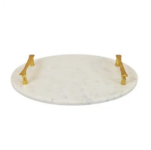 Le dernier plateau de service de nourriture de marbre de conception plateau de service de nourriture de couleur blanche de taille personnalisée pour l'usage d'hôtel de restaurant. - Product Image 4