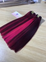 Vierges vietnamiennes pleines couleurs lâche vague profonde os droit mélange couleur Extensions de cheveux naturels Extensions de cheveux humains faisceaux