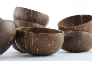 Cuenco de cáscara de coco natural decoración artesanal creativa - Product Image 2
