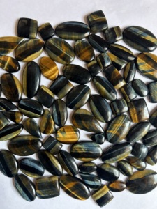 Lote de cabujón de ojo de tigre múltiple Natural de grado AAA, piedra preciosa, tamaño del cliente, cabujón de ojo de tigre azul para hacer joyas, cabujón, - Product Image 4