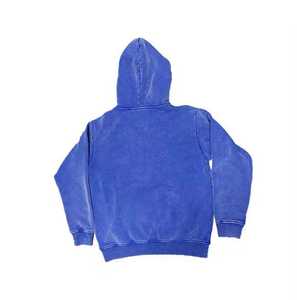 Sweat à capuche bleu délavé confortable, motif uni tendance, sweat à capuche personnalisé élégant - Product Image 2