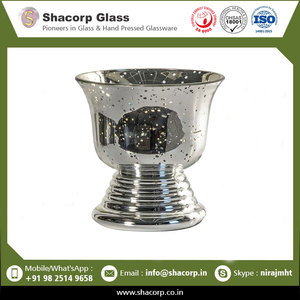 Latest Collection Beautiful Glass Vase Antique <b>Mirror</b> Glass Urn Vase Crafted with Thick Glass for Home Decor - Product Image 2