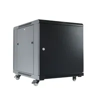 Rak Server Jaringan 12U 19 Inch untuk Pusat Data Dalam Ruangan, Rak Berdiri Lantai, Kemasan Datar 19 Inch, Terbongkar untuk Ekspor, Grosir Kabinet