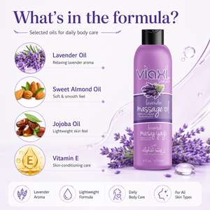 Aceite de Masaje Corporal Nutritivo y Suavizante con Vitamina E y Aroma a Lavanda Viaxi, 177 ml, para Spa, Salón, Cuidado Personal, Todo Tipo de Piel - Product Image 4