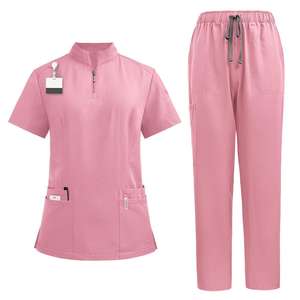 Conjunto de Uniforme Quirúrgico Unisex, Tejido, Multibolsillos, Resistente a las Arrugas, Elástico, Ajustable, con Detección de Agujas, Práctico para Uso Hospitalario - Product Image 5
