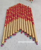 Bandhani Dandiya bâtons Durga Pooja Navratri Dandia Garba paire de danse ensemble traditionnel en bois Bhandej Dandiya bâtons livraison gratuite