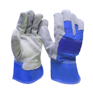 Guantes de trabajo de cuero antivibración sintético de poliéster 100% de buena calidad, guantes de cuero impermeables antideslizantes anticortes para hombres - Product Image 2