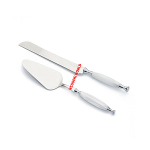Serveur de gâteau en métal et couteau de qualité supérieure serveur de concepteur fait à la main classique élégant en gros nouveau serveur de gâteau et couteau - Product Image 2