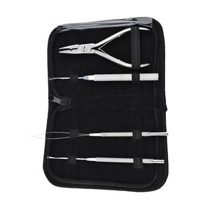 Aroosh Corporation Factory Wholesale Professional Quality Stainless Steel <b>Hair</b> <b>Extension</b> <b>Tools</b> Kit Tape Press Removal Pliers - Product Image 4