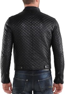 New Arrival Affordable Prices <b>Mens</b> Leather Winter Puffer Jacket With <b>Turtle</b> <b>Neck</b> - Product Image 4