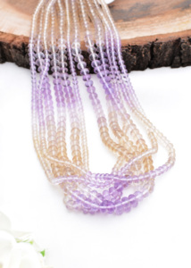 ลูกปัดพลอยอะเมทรินแบบเหลี่ยมเพชรพลอยธรรมชาติสำหรับการทำเครื่องประดับแบบละเอียด - Product Image 2