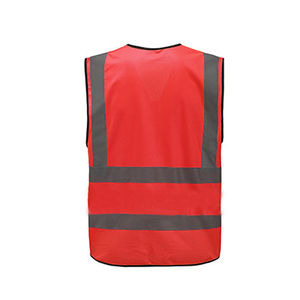 Vente en gros 100% polyester gilet de sécurité haute visibilité vestes de sécurité réfléchissantes personnalisables pour vêtements de travail logo de vêtements de sécurité - Product Image 4