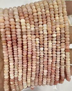 Brin de 14 pouces de perles de rondelle à facettes en opale rose naturelle 4mm environ. Taille Acheter en ligne-Loose Gemstone - Product Image 4