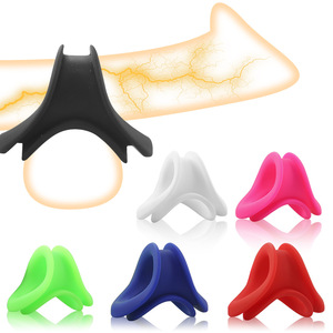 Taşınabilir Çok Renkli Silikon Penis Halkaları Yetişkin Oyuncakları Geciktirici Kilitli Penis Halkası Erkekler için Seks Oyuncakları Çiftler için 3 Delikli Penis Halkası - Product Image 1