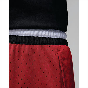 Shorts de basketball pour hommes en maille 100 % polyester respirante, légers pour l'été, couleur vert citron liquide et noir, avec taille élastique et tricot rayé - Product Image 6