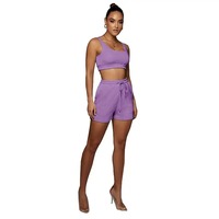 Conjunto de Dos Piezas de Bra y Pantalones Cortos para Mujer, Talla Grande, 100% Algodón, Transpirable, Ecológico, de Secado Rápido, para Ropa Deportiva al Aire Libre