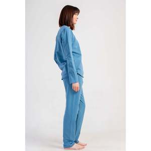 ชุดนอน KADIN 2IPLIK O YAKA UZUN KOL ETEGI OVAL CEPLI PIJAMA TAKIM - สีกรมท่า - สีกรมท่า - Product Image 4