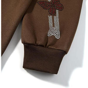 Sudadera con capucha duradera de diamantes de imitación con costuras fuertes, incluye chándal y opción de pantalón. - Product Image 4