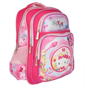 Mochila Escolar Chase Value 9088-Kitty de Cuero Sintético, 16x12 Pulgadas, 2 Compartimentos, 2 Bolsillos Pequeños, 2 Portavasos Laterales - Product Image 1