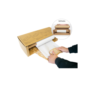 Rollo dispensador de papel de envoltura de panal biodegradable totalmente reciclable de alta calidad, buen precio, amortiguación protectora hecha en madera - Product Image 1