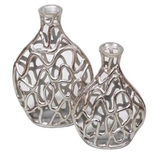 Jarrones de diseño martillado para decoración de restaurante de Hotel en casa de alta calidad para bodas, decoración de fiesta de compromiso, florero de Metal - Product Image 1