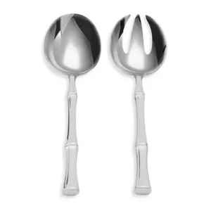 Ensemble de couverts à salade en forme de bambou, ensemble de couverts en métal au design unique en acier inoxydable, couverts utiles pour restaurants et hôtels - Product Image 2