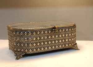 Customized Size Brass Border Glass Storage Box for Jewelry Ring and Earring <b>Keepsakes</b> Organized <b>Wedding</b> Decoration and Gifts - Product Image 6