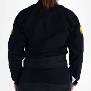 Conjunto de Uniforme de Artes Marciales Negro Personalizado, Judo, Karate, Taekwondo, Uniforme de Entrenamiento Transpirable de Secado Rápido, Algodón Elástico Resistente de 200 g/m² - Product Image 2