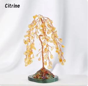 Base de placa de ágata de cristal de Sauce de cuarzo rosa amatista de cristal Natural alambre de cobre tejido a mano suministros para el hogar - Product Image 5