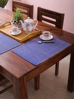 Nappe de table en coton tissé 100% coton, motif carré uni, luxe moderne européen, séchage rapide, bleu marine, pour la maison, les hôtels, les mariages