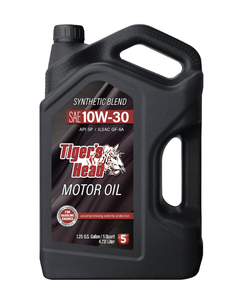 Tiger's Head Synthetic Blend Anti-Wear Automotive Lubricant SAE 10W-<b>30</b> Motor <b>Oil</b> 3 Pack <b>5</b> Quart - Product Image 1